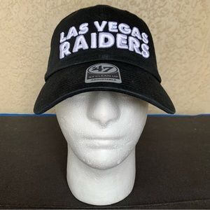 Las Vegas Raiders '47 Clean Up Script Adjustable Adult Size Hat Black